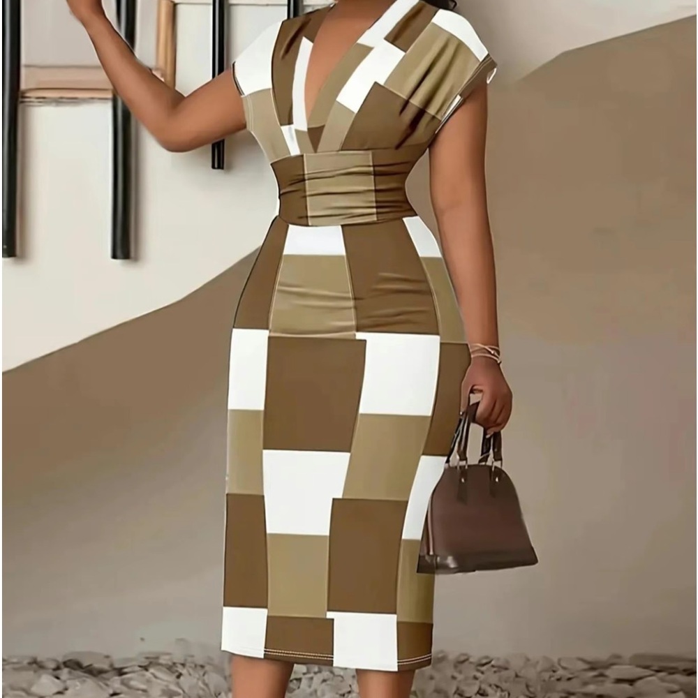 All Over print bat wing dress 5X